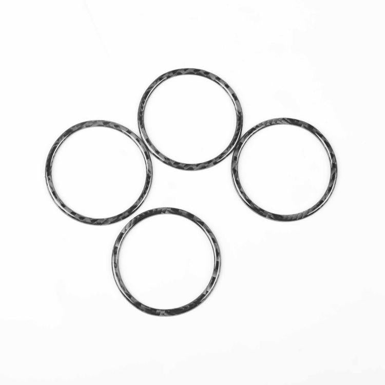 For Tesla Model 3 / Y 4pcs/Set Carbon Fiber Car Wheel Hub Decoration Ring, Left and Right Drive(Red) - Car Interior Mouldings by buy2fix | Online Shopping UK | buy2fix