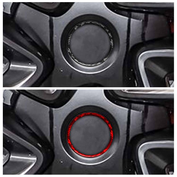 For Tesla Model 3 / Y 4pcs/Set Carbon Fiber Car Wheel Hub Decoration Ring, Left and Right Drive(Red) - Car Interior Mouldings by buy2fix | Online Shopping UK | buy2fix
