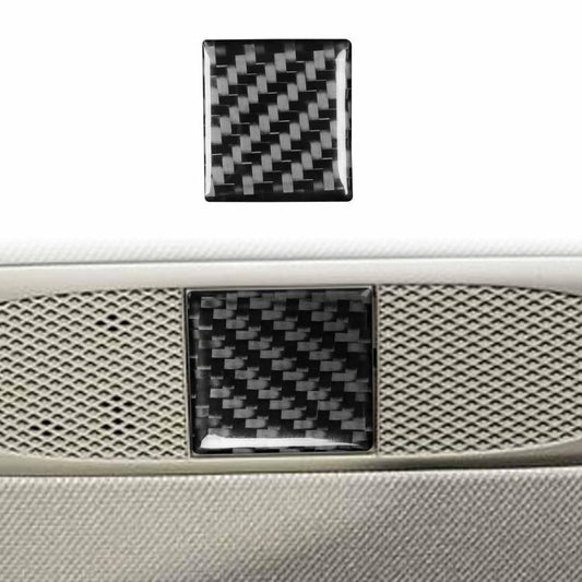 For Tesla Model 3 2019-2022 / Model Y 2019-2024 Carbon Fiber Car Emergency Light Button Decorative Sticker, Left and Right Drive(Black) - Car Interior Mouldings by buy2fix | Online Shopping UK | buy2fix