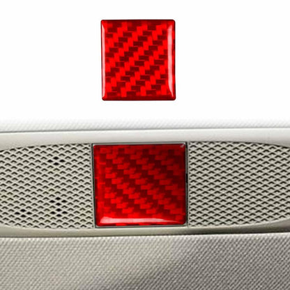 For Tesla Model 3 2019-2022 / Model Y 2019-2024 Carbon Fiber Car Emergency Light Button Decorative Sticker, Left and Right Drive(Red) - Car Interior Mouldings by buy2fix | Online Shopping UK | buy2fix