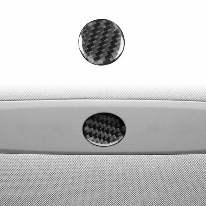For Tesla Model 3 2023- Carbon Fiber Car Emergency Light Button Decorative Sticker, Left and Right Drive(Black) - Car Interior Mouldings by buy2fix | Online Shopping UK | buy2fix