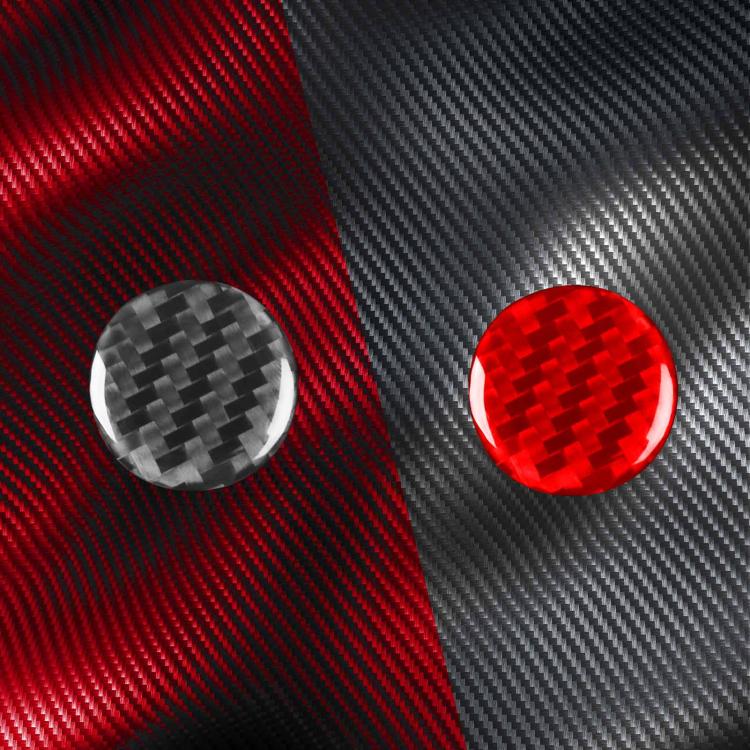 For Tesla Model 3 2023- Carbon Fiber Car Emergency Light Button Decorative Sticker, Left and Right Drive(Red) - Car Interior Mouldings by buy2fix | Online Shopping UK | buy2fix