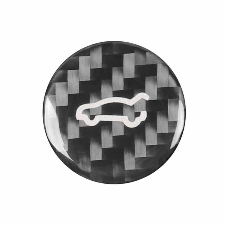 For Tesla Model 3 2023+ / Y New Edition 2025+ Carbon Fiber Car Trunk Button Decorative Sticker, Left and Right Drive(Black) - Car Interior Mouldings by buy2fix | Online Shopping UK | buy2fix