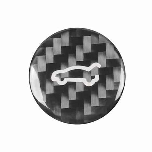 For Tesla Model 3 2023+ / Y New Edition 2025+ Carbon Fiber Car Trunk Button Decorative Sticker, Left and Right Drive(Black) - Car Interior Mouldings by buy2fix | Online Shopping UK | buy2fix