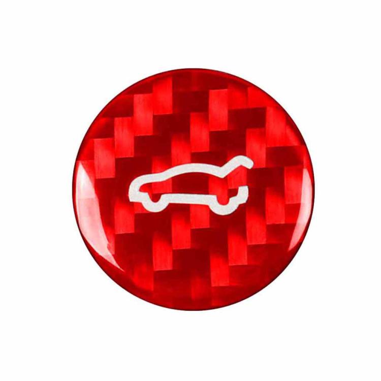 For Tesla Model 3 2023+ / Y New Edition 2025+ Carbon Fiber Car Trunk Button Decorative Sticker, Left and Right Drive(Red) - Car Interior Mouldings by buy2fix | Online Shopping UK | buy2fix