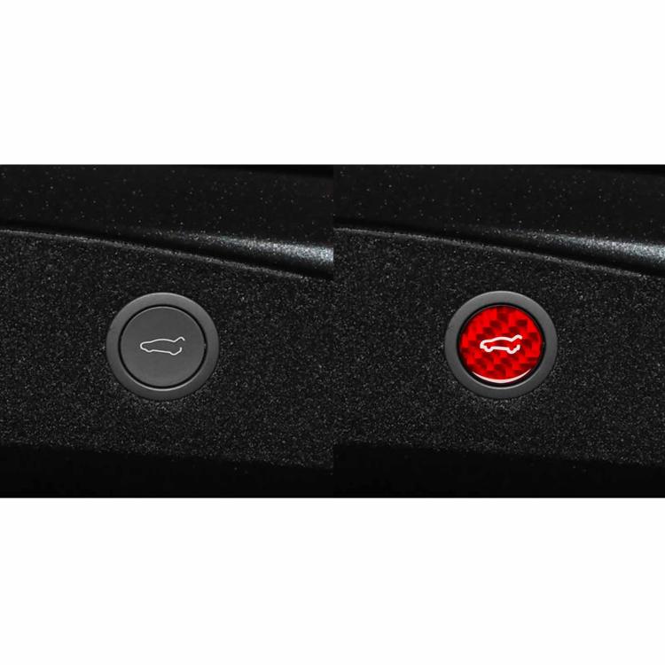 For Tesla Model 3 2023+ / Y New Edition 2025+ Carbon Fiber Car Trunk Button Decorative Sticker, Left and Right Drive(Red) - Car Interior Mouldings by buy2fix | Online Shopping UK | buy2fix
