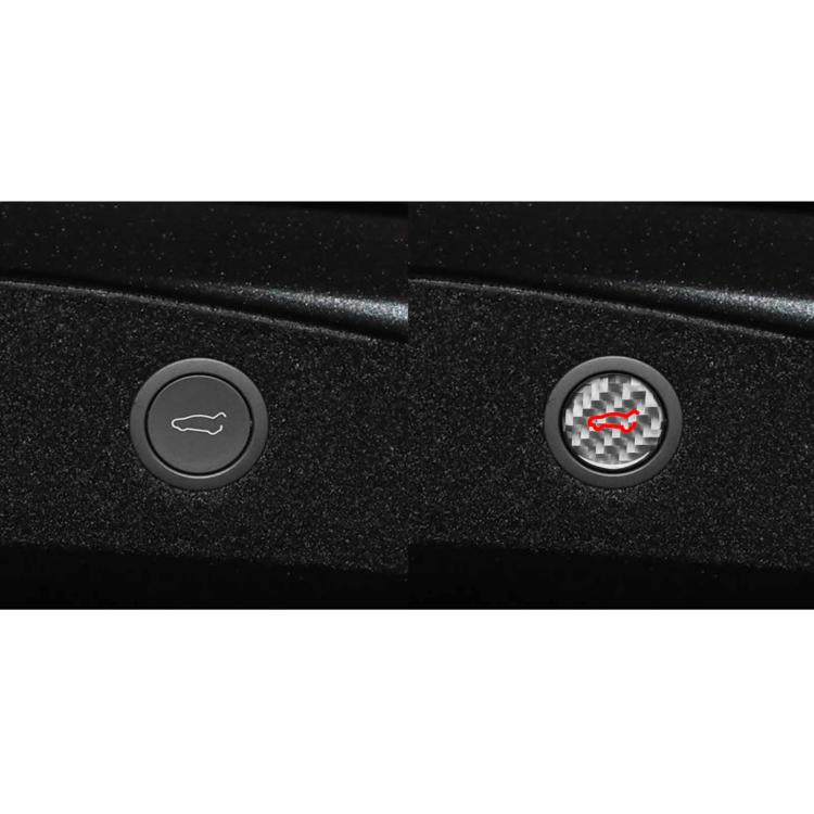 For Tesla Model 3 2023+ / Y New Edition 2025+ Carbon Fiber Car Trunk Button Decorative Sticker, Left and Right Drive(Silver) - Car Interior Mouldings by buy2fix | Online Shopping UK | buy2fix