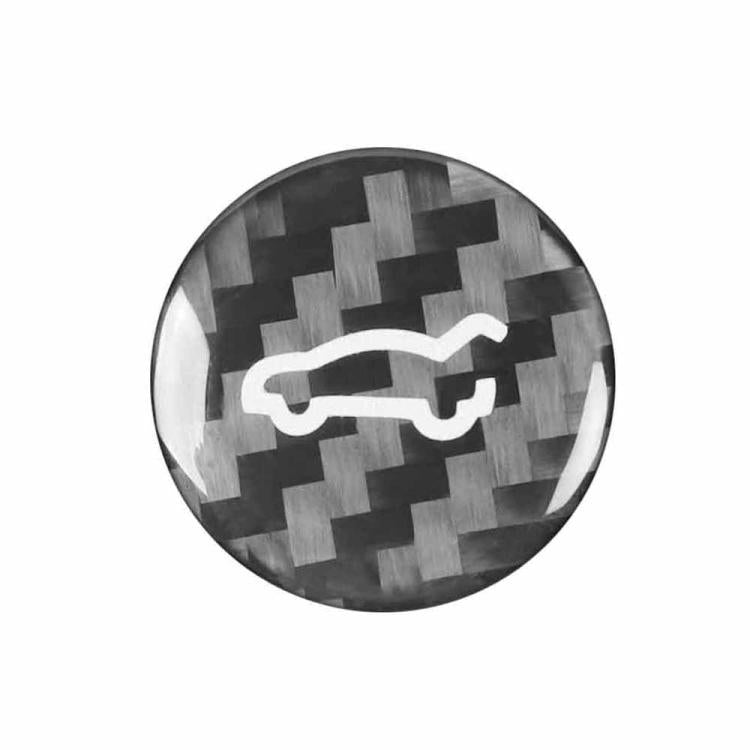 For Tesla Model 3 2019-2023 / Y 2019-2024 Carbon Fiber Car Trunk Button Decorative Sticker, Left and Right Drive(Black) - Car Interior Mouldings by buy2fix | Online Shopping UK | buy2fix