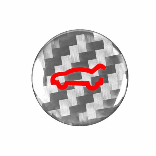 For Tesla Model 3 2019-2023 / Y 2019-2024 Carbon Fiber Car Trunk Button Decorative Sticker, Left and Right Drive(Silver) - Car Interior Mouldings by buy2fix | Online Shopping UK | buy2fix