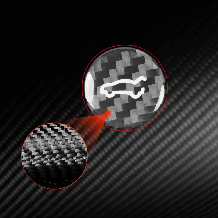 For Tesla Model 3 2019-2023 / Y 2019-2024 Carbon Fiber Car Trunk Button Decorative Sticker, Left and Right Drive(Silver) - Car Interior Mouldings by buy2fix | Online Shopping UK | buy2fix