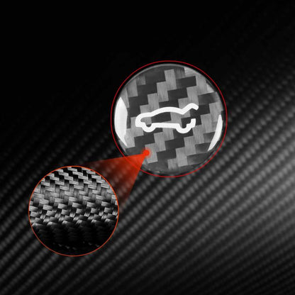 For Tesla Model 3 2019-2023 / Y 2019-2024 Carbon Fiber Car Trunk Button Decorative Sticker, Left and Right Drive(Silver) - Car Interior Mouldings by buy2fix | Online Shopping UK | buy2fix