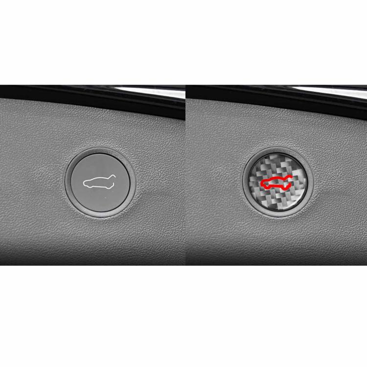 For Tesla Model 3 2019-2023 / Y 2019-2024 Carbon Fiber Car Trunk Button Decorative Sticker, Left and Right Drive(Silver) - Car Interior Mouldings by buy2fix | Online Shopping UK | buy2fix