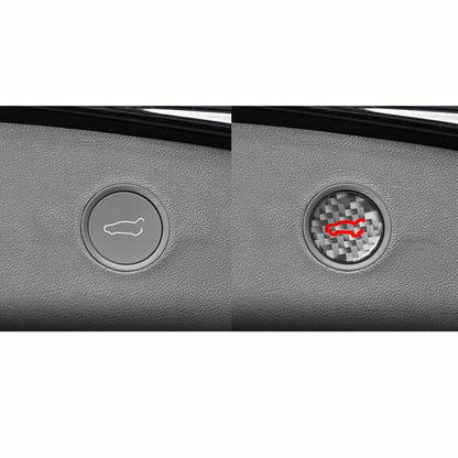 For Tesla Model 3 2019-2023 / Y 2019-2024 Carbon Fiber Car Trunk Button Decorative Sticker, Left and Right Drive(Silver) - Car Interior Mouldings by buy2fix | Online Shopping UK | buy2fix