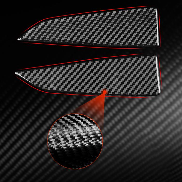 For Tesla Model 3 2023- 2pcs/Set Carbon Fiber Car Interior Door A-Pillar Decorative Sticker, Left and Right Drive(Red) - Car Interior Mouldings by buy2fix | Online Shopping UK | buy2fix