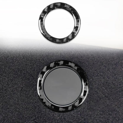 For Tesla Model 3 2023- Carbon Fiber Car Trunk Button Frame Decorative Sticker, Left and Right Drive(Black) - Car Interior Mouldings by buy2fix | Online Shopping UK | buy2fix
