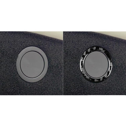 For Tesla Model 3 2023- Carbon Fiber Car Trunk Button Frame Decorative Sticker, Left and Right Drive(Black) - Car Interior Mouldings by buy2fix | Online Shopping UK | buy2fix