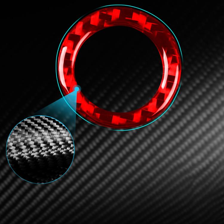 For Tesla Model 3 2023- Carbon Fiber Car Trunk Button Frame Decorative Sticker, Left and Right Drive(Red) - Car Interior Mouldings by buy2fix | Online Shopping UK | buy2fix