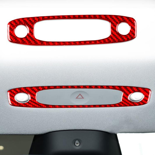 For Tesla Model 3 2023- Carbon Fiber Car Front Reading Light Panel Decorative Sticker, Left and Right Drive(Red) - Car Interior Mouldings by buy2fix | Online Shopping UK | buy2fix