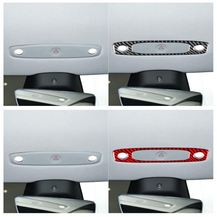 For Tesla Model 3 2023- Carbon Fiber Car Front Reading Light Panel Decorative Sticker, Left and Right Drive(Black) - Car Interior Mouldings by buy2fix | Online Shopping UK | buy2fix