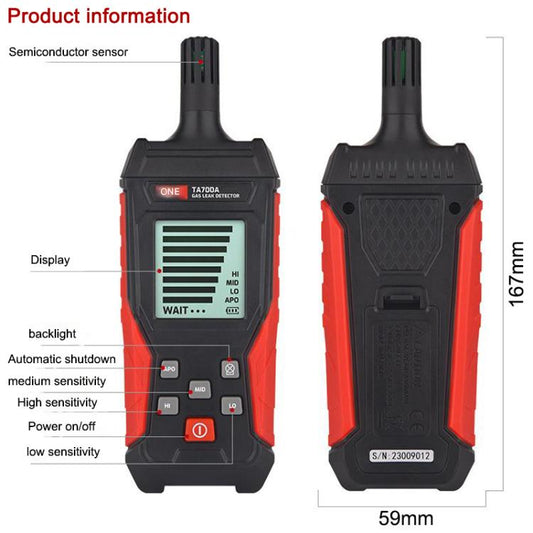TRSI TA700A Combustible Gas Detector Portable Natural Gas Leak Measuring Meters - Gas Monitor by TASI | Online Shopping UK | buy2fix