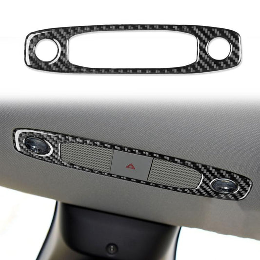 For Tesla Model 3 2017-2022 / Y 2020-2024 Carbon Fiber Car Front Reading Light Panel Decorative Sticker, Left and Right Drive(Black) - Car Interior Mouldings by buy2fix | Online Shopping UK | buy2fix