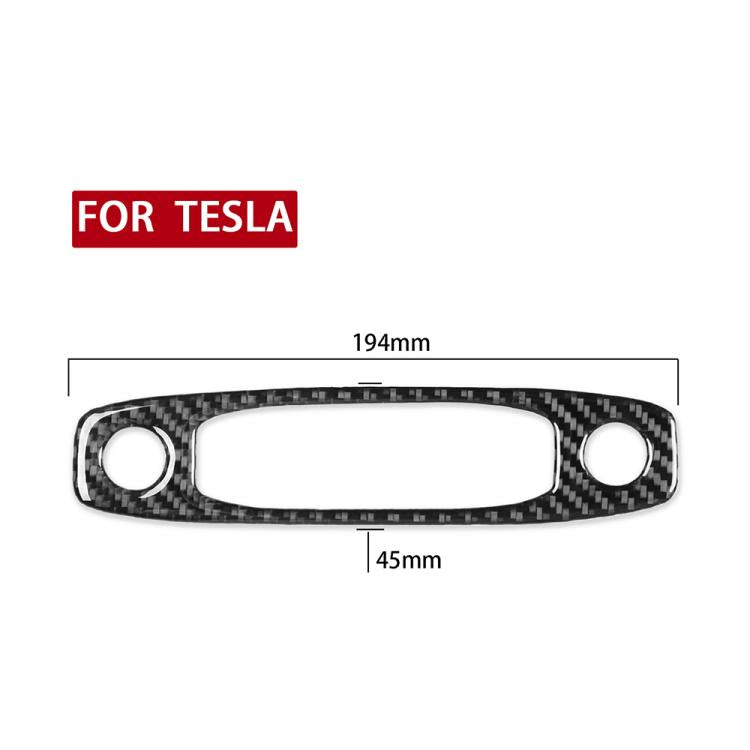 For Tesla Model 3 2017-2022 / Y 2020-2024 Carbon Fiber Car Front Reading Light Panel Decorative Sticker, Left and Right Drive(Black) - Car Interior Mouldings by buy2fix | Online Shopping UK | buy2fix