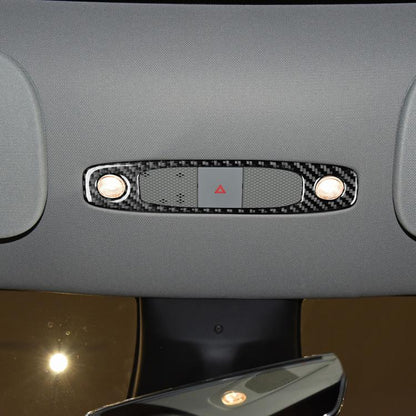 For Tesla Model 3 2017-2022 / Y 2020-2024 Carbon Fiber Car Front Reading Light Panel Decorative Sticker, Left and Right Drive(Black) - Car Interior Mouldings by buy2fix | Online Shopping UK | buy2fix