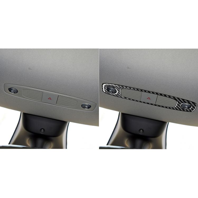 For Tesla Model 3 2017-2022 / Y 2020-2024 Carbon Fiber Car Front Reading Light Panel Decorative Sticker, Left and Right Drive(Black) - Car Interior Mouldings by buy2fix | Online Shopping UK | buy2fix