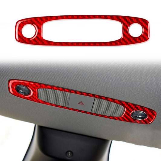 For Tesla Model 3 2017-2022 / Y 2020-2024 Carbon Fiber Car Front Reading Light Panel Decorative Sticker, Left and Right Drive(Red) - Car Interior Mouldings by buy2fix | Online Shopping UK | buy2fix