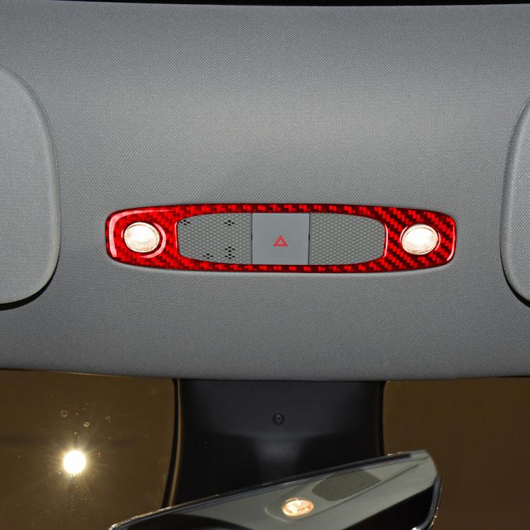 For Tesla Model 3 2017-2022 / Y 2020-2024 Carbon Fiber Car Front Reading Light Panel Decorative Sticker, Left and Right Drive(Red) - Car Interior Mouldings by buy2fix | Online Shopping UK | buy2fix