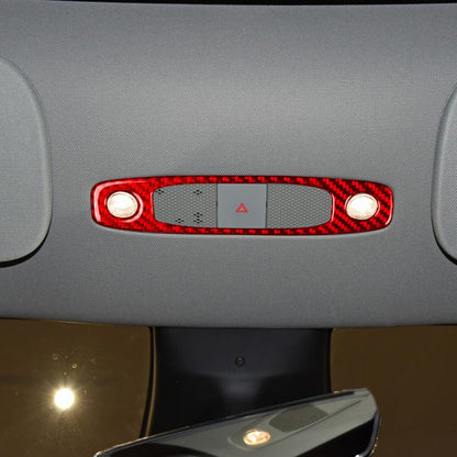 For Tesla Model 3 2017-2022 / Y 2020-2024 Carbon Fiber Car Front Reading Light Panel Decorative Sticker, Left and Right Drive(Red) - Car Interior Mouldings by buy2fix | Online Shopping UK | buy2fix