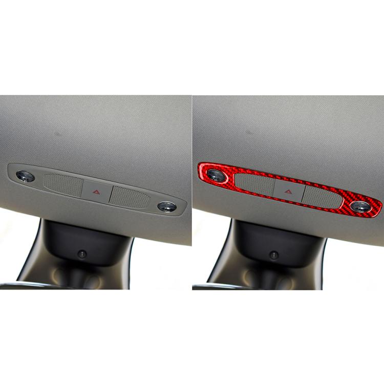 For Tesla Model 3 2017-2022 / Y 2020-2024 Carbon Fiber Car Front Reading Light Panel Decorative Sticker, Left and Right Drive(Red) - Car Interior Mouldings by buy2fix | Online Shopping UK | buy2fix