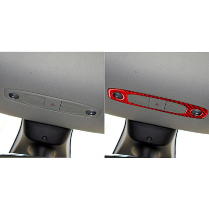 For Tesla Model 3 2017-2022 / Y 2020-2024 Carbon Fiber Car Front Reading Light Panel Decorative Sticker, Left and Right Drive(Red) - Car Interior Mouldings by buy2fix | Online Shopping UK | buy2fix