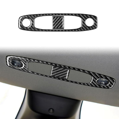 For Tesla Model 3 2019-2022 / Y 2019-2024 2pcs/Set Carbon Fiber Car Reading Light Panel Decorative Sticker, Left and Right Drive(Black) - Car Interior Mouldings by buy2fix | Online Shopping UK | buy2fix