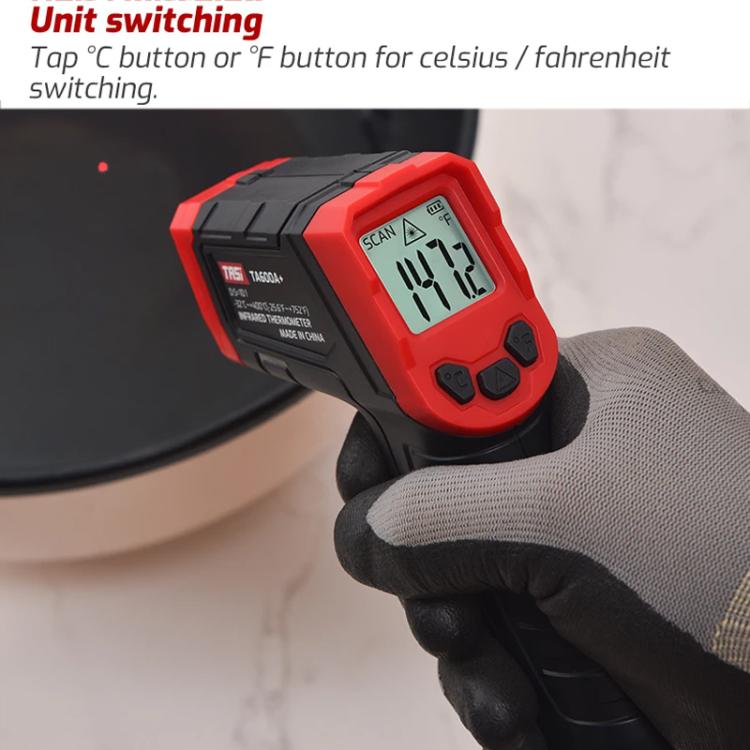 TRSI TA600B+ Infrared Thermometer Measuring Range -32 to 550 Degrees Celsius - Thermostat & Thermometer by TASI | Online Shopping UK | buy2fix