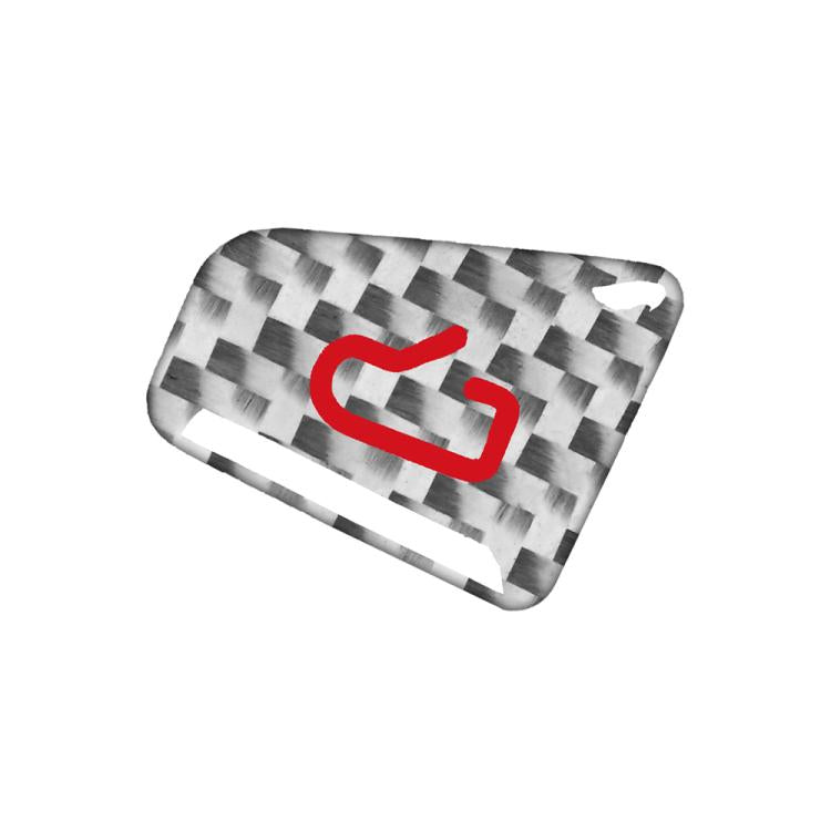 For Tesla Model 3 2019-2023 / Y 2019-2024 4pcs/Set Carbon Fiber Car Door Switch Decorative Sticker with Label, Left and Right Drive(Silver) - Car Interior Mouldings by buy2fix | Online Shopping UK | buy2fix