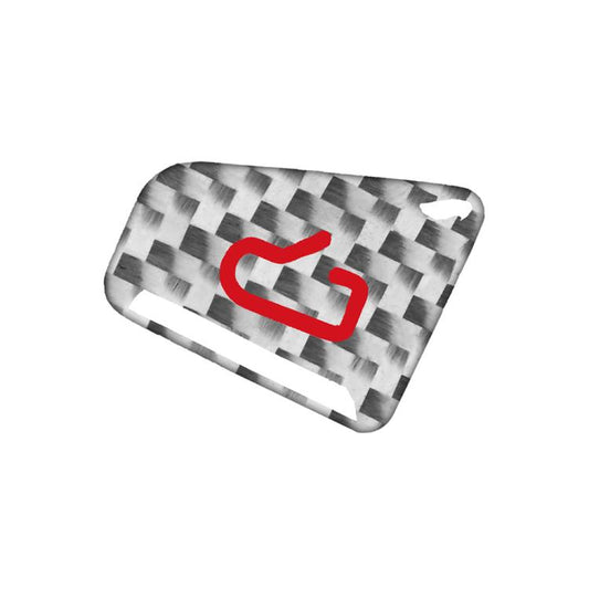 For Tesla Model 3 2019-2023 / Y 2019-2024 4pcs/Set Carbon Fiber Car Door Switch Decorative Sticker with Label, Left and Right Drive(Silver) - Car Interior Mouldings by buy2fix | Online Shopping UK | buy2fix