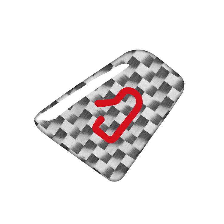 For Tesla Model 3 2019-2023 / Y 2019-2024 4pcs/Set Carbon Fiber Car Door Switch Decorative Sticker with Label, Left and Right Drive(Silver) - Car Interior Mouldings by buy2fix | Online Shopping UK | buy2fix