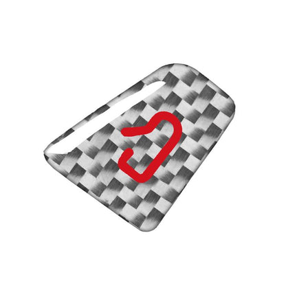 For Tesla Model 3 2019-2023 / Y 2019-2024 4pcs/Set Carbon Fiber Car Door Switch Decorative Sticker with Label, Left and Right Drive(Silver) - Car Interior Mouldings by buy2fix | Online Shopping UK | buy2fix