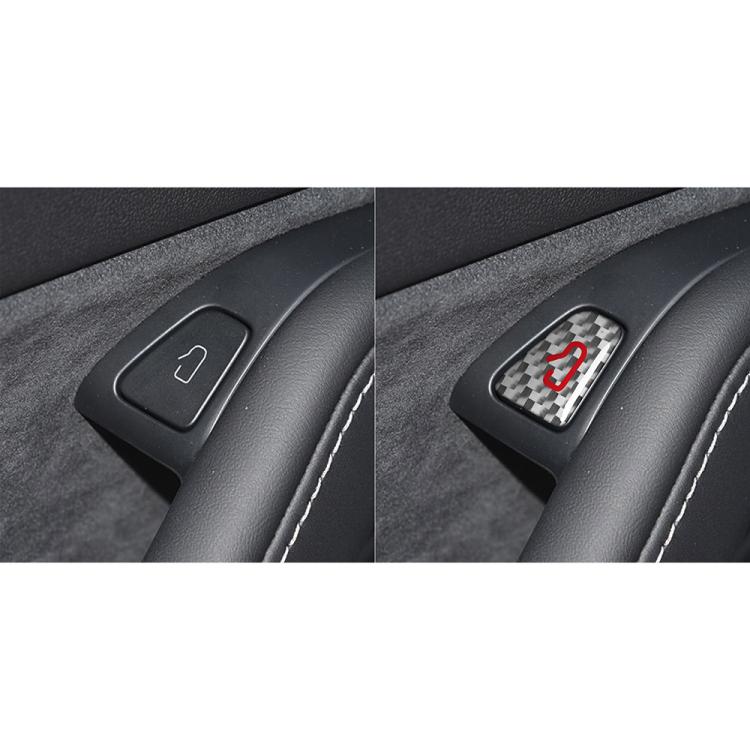 For Tesla Model 3 2019-2023 / Y 2019-2024 4pcs/Set Carbon Fiber Car Door Switch Decorative Sticker with Label, Left and Right Drive(Silver) - Car Interior Mouldings by buy2fix | Online Shopping UK | buy2fix