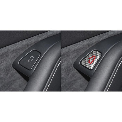 For Tesla Model 3 2019-2023 / Y 2019-2024 4pcs/Set Carbon Fiber Car Door Switch Decorative Sticker with Label, Left and Right Drive(Silver) - Car Interior Mouldings by buy2fix | Online Shopping UK | buy2fix