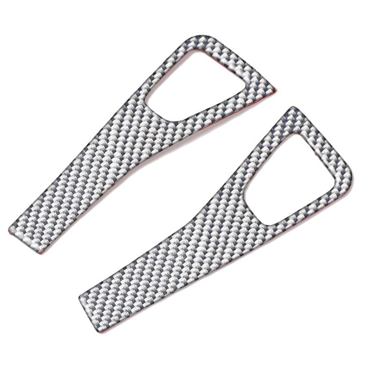 For Tesla Model 3 2017-2022 / Y 2020-2024 4pcs/Set Carbon Fiber Car Door Switch Panel Decorative Sticker, Left and Right Drive(Silver) - Car Interior Mouldings by buy2fix | Online Shopping UK | buy2fix