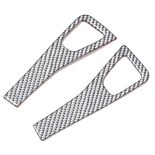 For Tesla Model 3 2017-2022 / Y 2020-2024 4pcs/Set Carbon Fiber Car Door Switch Panel Decorative Sticker, Left and Right Drive(Silver) - Car Interior Mouldings by buy2fix | Online Shopping UK | buy2fix
