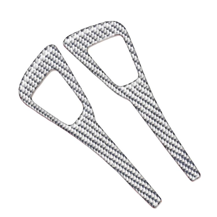For Tesla Model 3 2017-2022 / Y 2020-2024 4pcs/Set Carbon Fiber Car Door Switch Panel Decorative Sticker, Left and Right Drive(Silver) - Car Interior Mouldings by buy2fix | Online Shopping UK | buy2fix