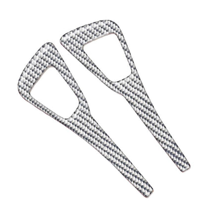 For Tesla Model 3 2017-2022 / Y 2020-2024 4pcs/Set Carbon Fiber Car Door Switch Panel Decorative Sticker, Left and Right Drive(Silver) - Car Interior Mouldings by buy2fix | Online Shopping UK | buy2fix