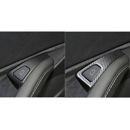 For Tesla Model 3 2017-2022 / Y 2020-2024 4pcs/Set Carbon Fiber Car Door Switch Panel Decorative Sticker, Left and Right Drive(Silver) - Car Interior Mouldings by buy2fix | Online Shopping UK | buy2fix