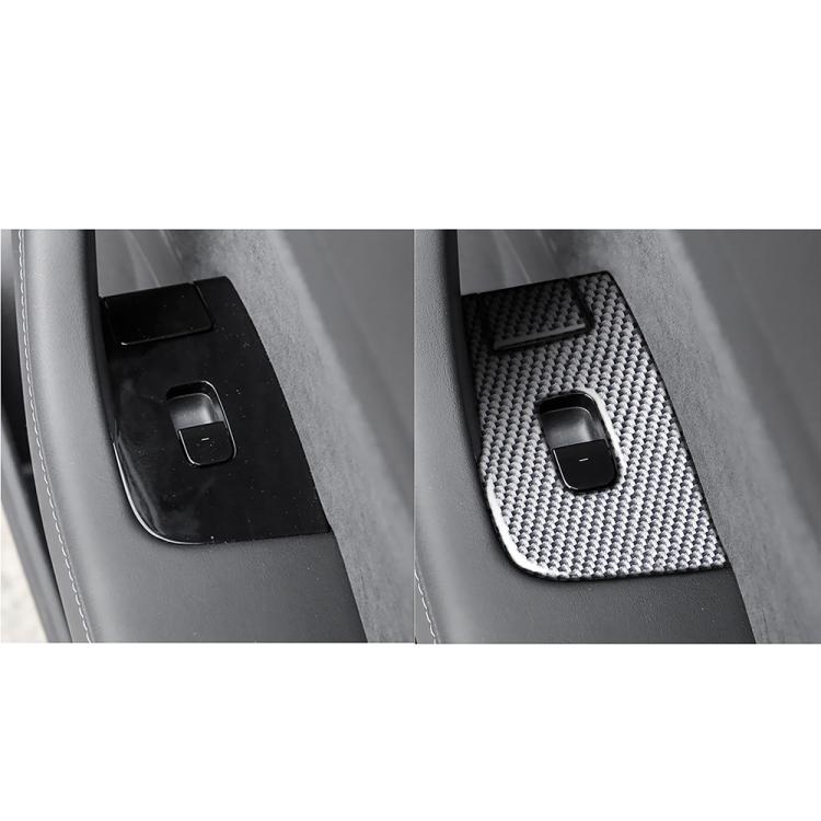 For Tesla Model 3 2017-2022 / Y 2020-2024 6pcs/Set Carbon Fiber Car Window Lift Panel Decorative Sticker, Left Drive(Silver) - Car Interior Mouldings by buy2fix | Online Shopping UK | buy2fix