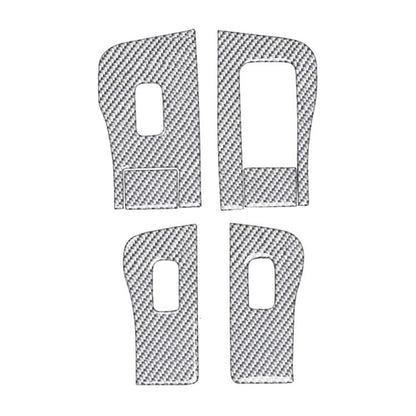 For Tesla Model 3 2017-2022 / Y 2020-2024 6pcs/Set Carbon Fiber Car Window Lift Panel Decorative Sticker, Right Drive(Silver) - Car Interior Mouldings by buy2fix | Online Shopping UK | buy2fix