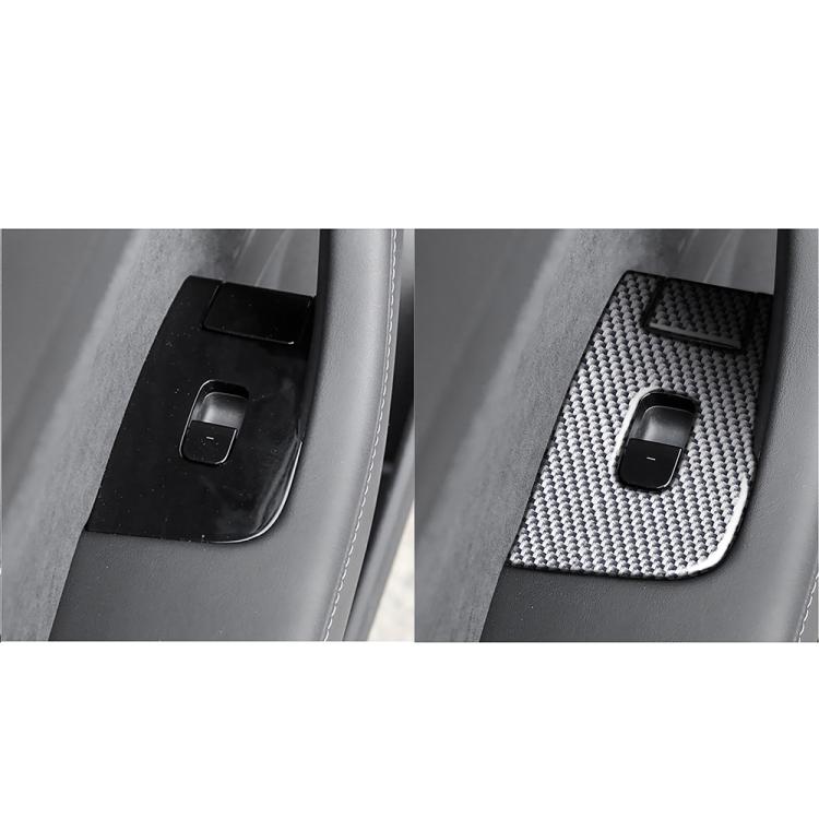 For Tesla Model 3 2017-2022 / Y 2020-2024 6pcs/Set Carbon Fiber Car Window Lift Panel Decorative Sticker, Right Drive(Silver) - Car Interior Mouldings by buy2fix | Online Shopping UK | buy2fix