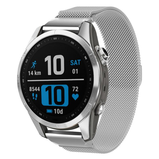 For Garmin Fenix 8/7S/6S/5S 20mm xDfind Milanese Quick Fit Metal Watch Band(Silver)